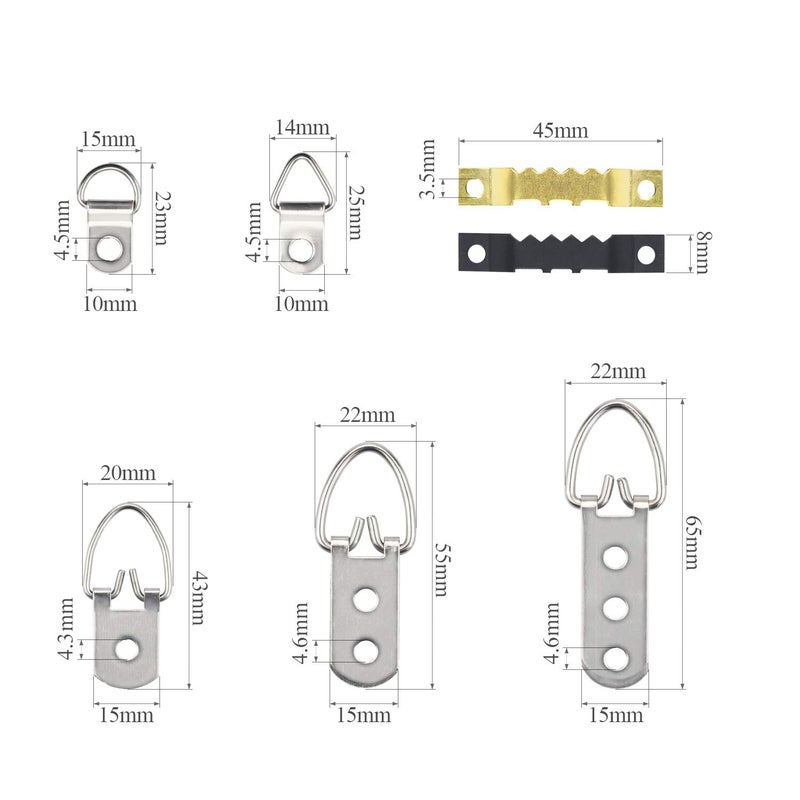 Sutemribor Picture Hanging Kit 500 PCS, Sutemribor Heavy Duty Assorted Picture Hangers with Screws for Picture Hanging Wall Mounting (500) - Image 3